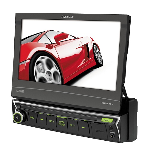 Магнитола Prology DVU-710 1DIN с выдвижным экраном