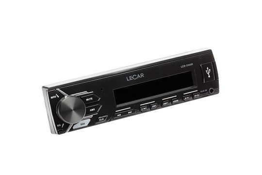 Автомагнитола Lecar LCR-2100R (1din/съемная панель/красн/USB/AUX/SD/FM/4*50)