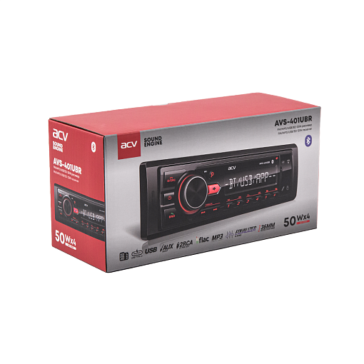 Автомобильный медиа-ресивер с Bluetooth USB, SD, AUX, USB Type-C ACV AVS-401UBR