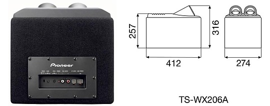 Активный корпусной сабвуфер Pioneer TS-WX206A