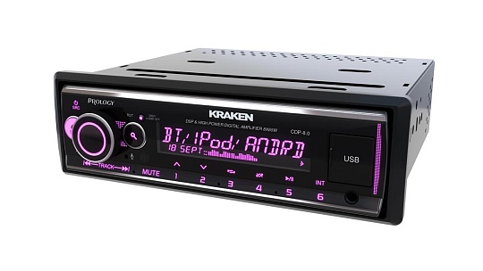 PROLOGY CDP-8.0 KRAKEN FM/USB/BT ресивер с DSP процессором / 8х65 Вт