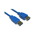 Удлинитель USB 3.0 A(m)-A(f) ATcom AT1202, 0.8 м, синий