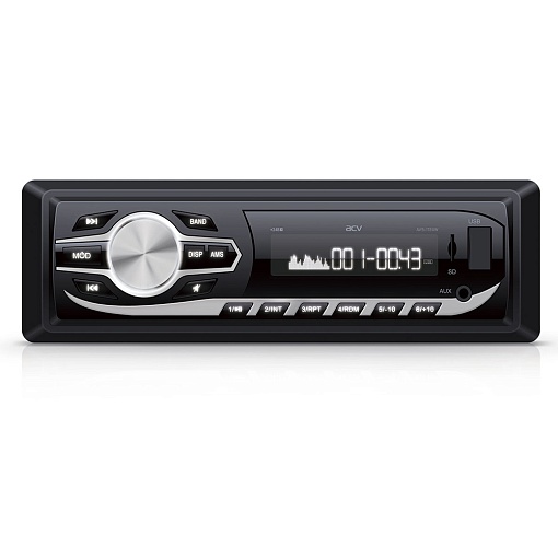 ACV AVS-1724W 1din ресивер 24V!/белая/USB/SD/FM/AUX/MP3/4*45/фикс.панель