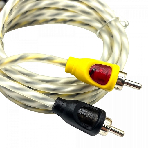 SWAT SIE-210 Межблочный кабель 2RCA-2RCA 1м витая пара МЕДЬ