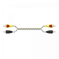 SWAT SIE-210 Межблочный кабель 2RCA-2RCA 1м витая пара МЕДЬ