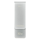 Флеш-накопитель USB 3.0 32Gb Smart Buy M1 серый металлик