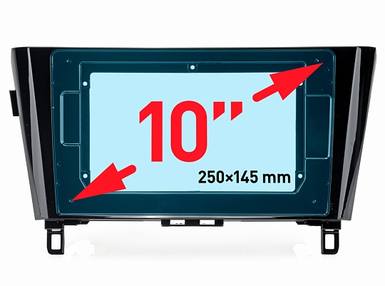 Incar RNS-FC473 Рамка 10" Nissan X-Trail Qashqai 14+ без нижней части