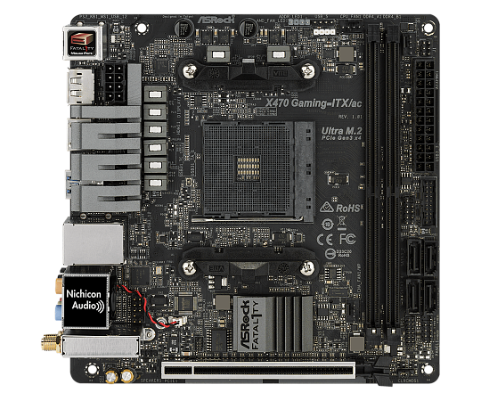 Материнская плата ASRock X470 Gaming-ITX/ac