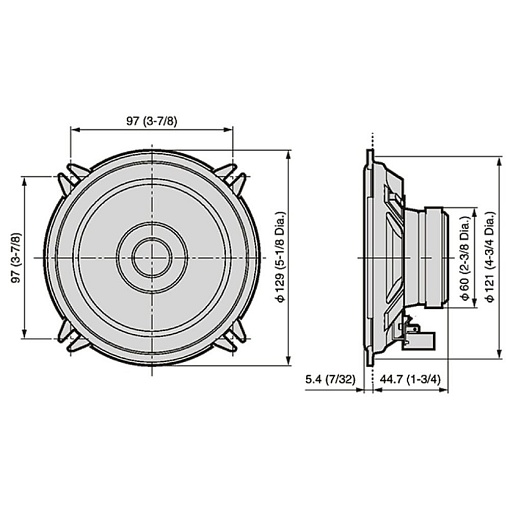 Автомобильные колонки Pioneer TS-1301i 5 дюймов