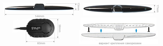 ParkMaster 24U-4-AX-Black Универсальная система парковки 4 черн датчика тип АX
