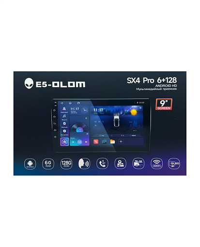 Магнитола 9" E5-OLOM SX4 Pro Android 4G 6+128Gb