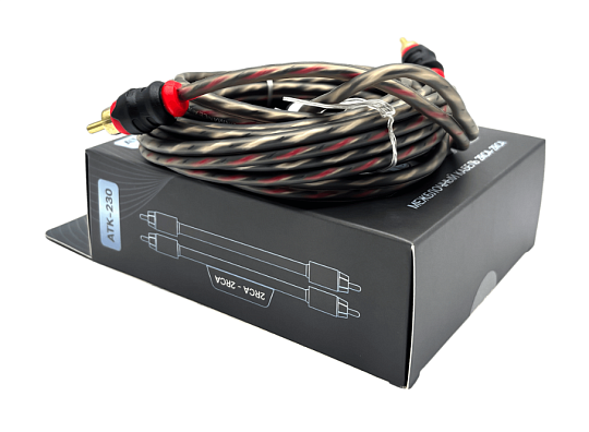 Tonemix ATK-230 Межблочный кабель 2RCA-2RCA 3м витая пара 1 экран МЕДЬ