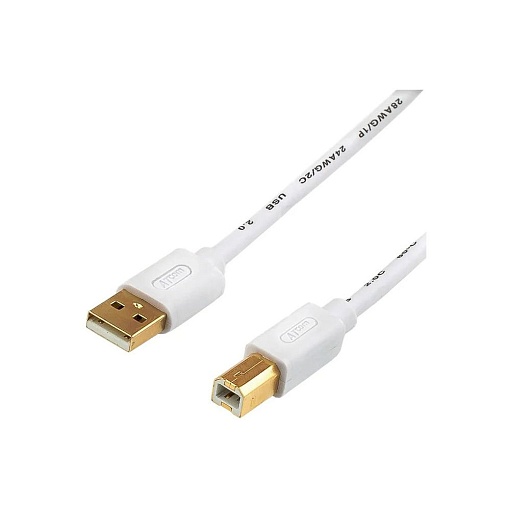 Кабель USB 2.0 A(m)-B(m) ATcom AT3786, 1.8 м, белый