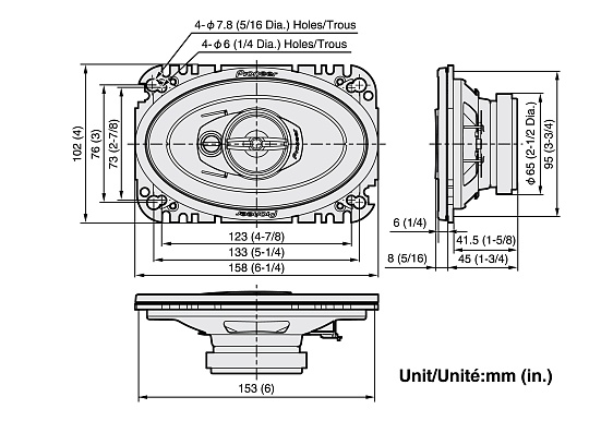 Автомобильные колонки Pioneer TS-A4613I