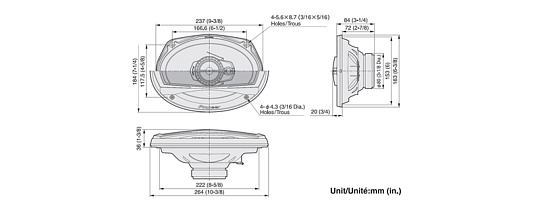 Автомобильные колонки Pioneer TS-A6923I