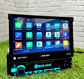 BOS-MINI BOS-R2 Автомагнитола 1-Din с выдвижным экраном 7" Android 12 4+64Gb GPS WiFi