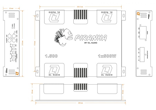 DL Audio Piranha 1.500 Усилитель