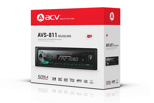 Магнитола ACV AVS-811RD 1 DIN