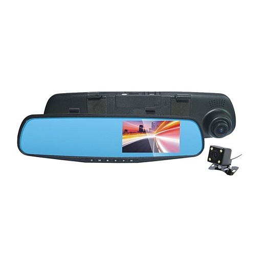 Видеорегистратор-зеркало SHO-ME SFHD-700, 3.5" 2 камеры черный