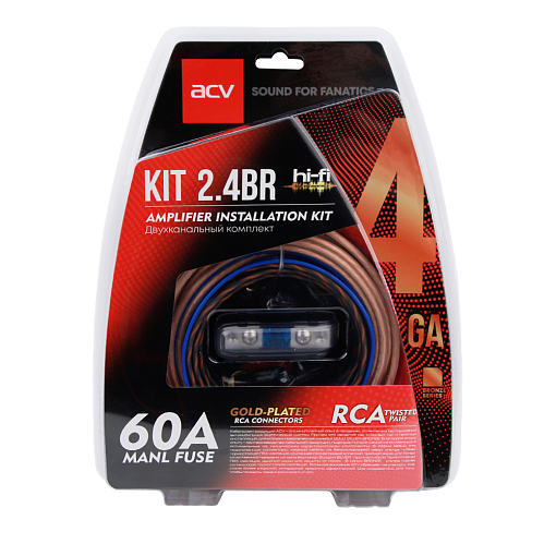 Комплект проводов для двухканального усилителя ACV KIT 2.4BR