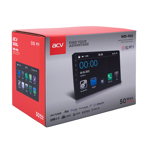 Автомобильный FM/USB ресивер с Bluetooth ACV WD-902