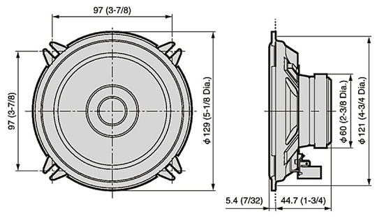 Автомобильные колонки Pioneer TS-1301i 5 дюймов
