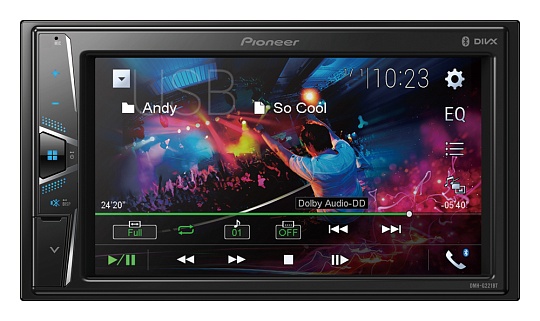 Магнитола Pioneer DMH-G221BT с Bluetooth