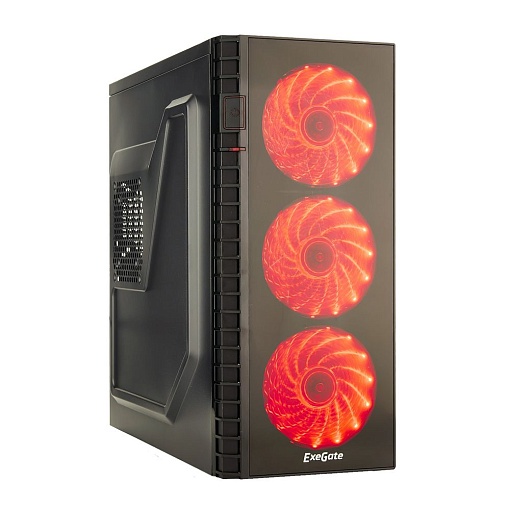 Корпус Miditower ExeGate EVO-7215-Red-600W-12, EX278413RUS