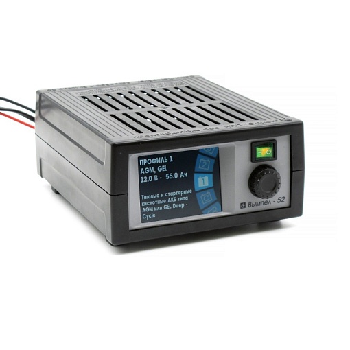 Зарядное устройство Вымпел-52 (библиотека АКБ+доп.настройки/0.5-20А/0.5-18В/цв.экран)