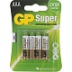 Батарейка GP Super Alkaline 24A LR03 AAA (4шт)