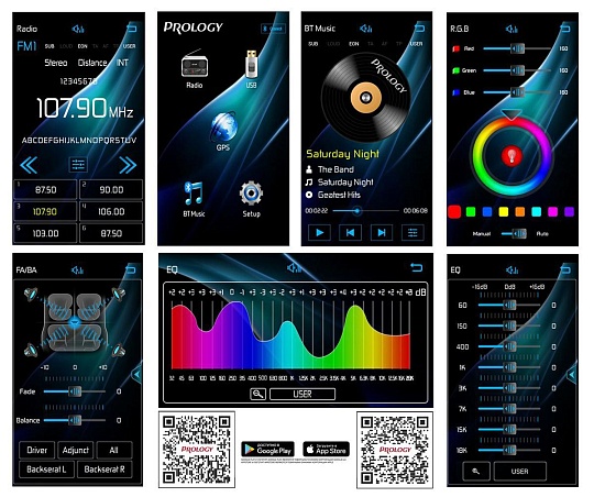 PROLOGY SMP-300 FM / USB ресивер с Bluetooth и магнитным держателем для смартфона