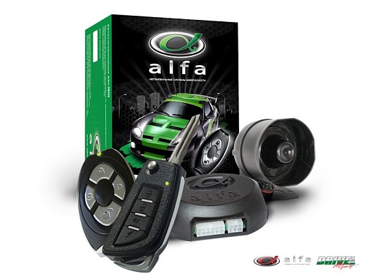 Автосигнализация ALFA Drive (1 брелок + 1 брелок под выкидной ключ)