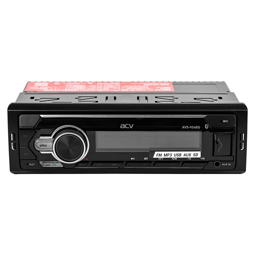Магнитола USB,SD,AUX 24В с Bluetooth, зеленая подсветка ACV AVS-934BG