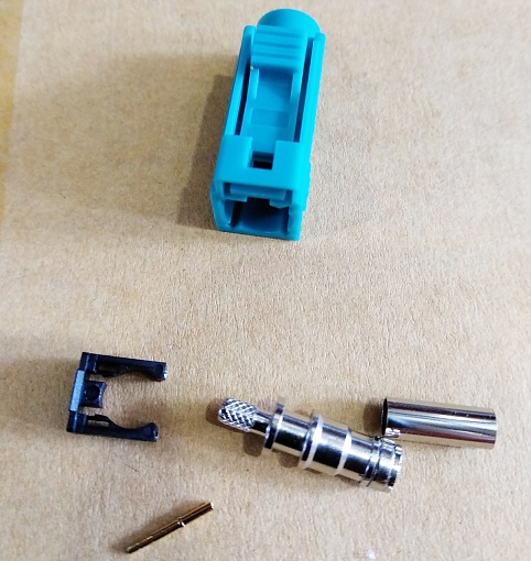 ACV AD12-1626 FAKRA Z Female connector, цвет: синий