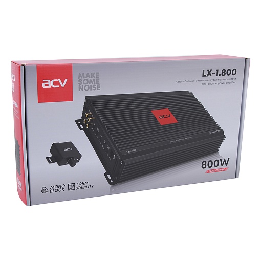 Автомобильный усилитель 1х800 Вт ACV LX-1.800