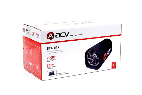 Активный корпусной сабвуфер труба ACV BTA-617 6" 200вт