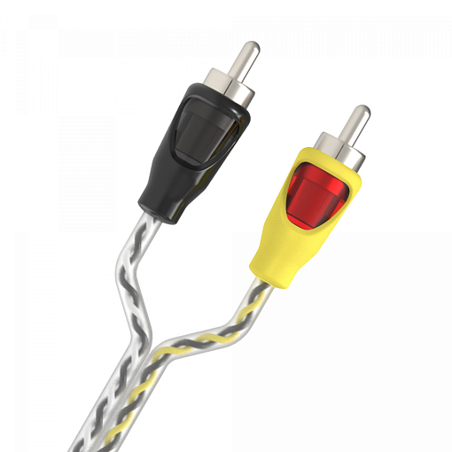 SWAT SIE-210 Межблочный кабель 2RCA-2RCA 1м витая пара МЕДЬ