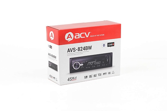 Магнитола USB, SD, AUX 24В с Bluetooth, белая подсветка ACV AVS-824BW
