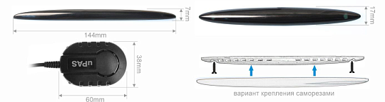 ParkMaster 21U-4-A-Black Универсальная система парковки 4 черн датчика тип А индикатор 21