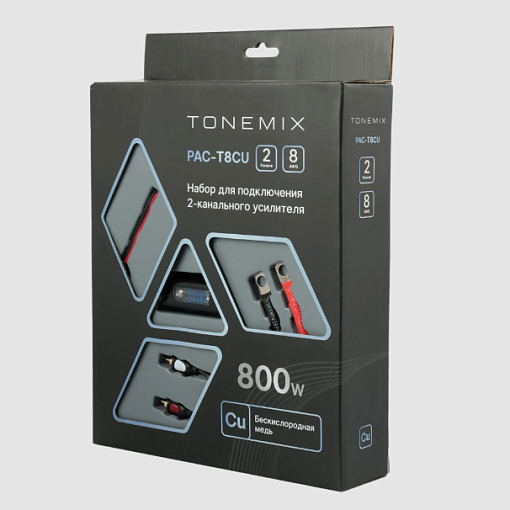 Tonemix PAC-T8CU Набор для подключения двухканального усилителя 8GA МЕДЬ