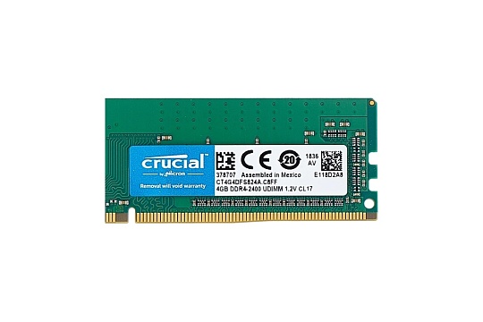 Модуль памяти DIMM DDR4 4Gb CRUCIAL CT4G4DFS824A