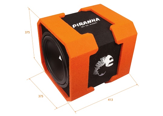DL Audio Piranha 12A TWIN V.2 Активный сабвуфер Orange