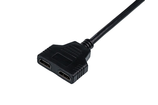 Кабель разветвитель HDMI - 2HDMI ATcom AT0901, 0.1 м, черный