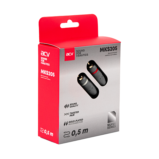 Межблочный кабель серии Silver 0,5 м 2х2 ACV MKS205
