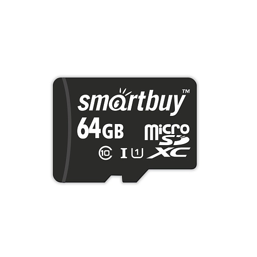 Карта памяти microSD 64GB 10 class SmartBuy UHS-1 без адаптера