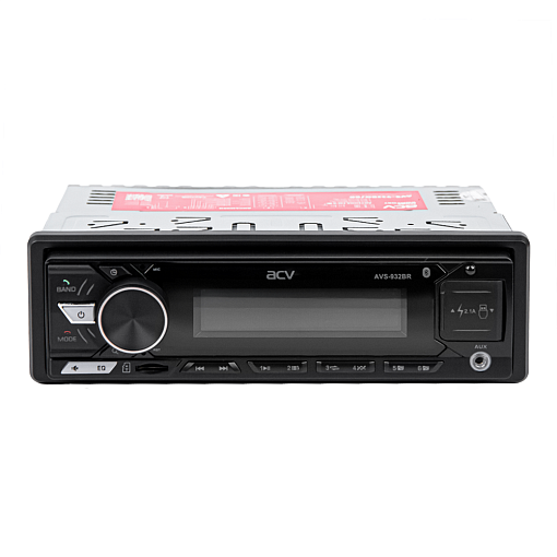 Автомобильный FM ресивер с BLUETOOTH, USB, SD, красная подсветка ACV AVS-932BR