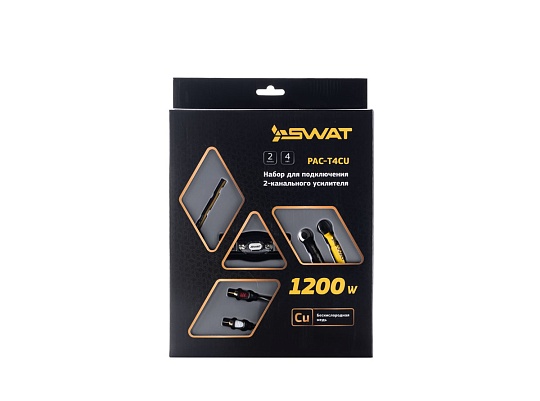 SWAT PAC-T4CU Набор для подкл.2-кан усилителя 4GA МЕДЬ