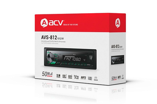 Магнитола FM/MP3/USB/SD ACV AVS-812W