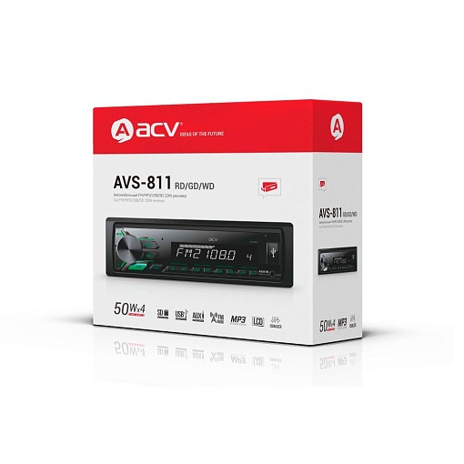 Магнитола ACV AVS-811RD 1 DIN
