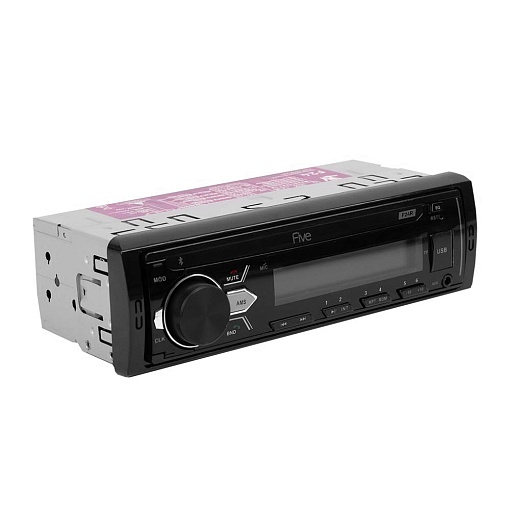 FIVE F24R (1din/красная/Bluetooth/USB/AUX/SD/FM/4*50)